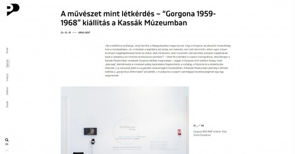 A művészet mint létkérdés – “Gorgona 1959-1968” kiállítás a Kassák Múzeumban