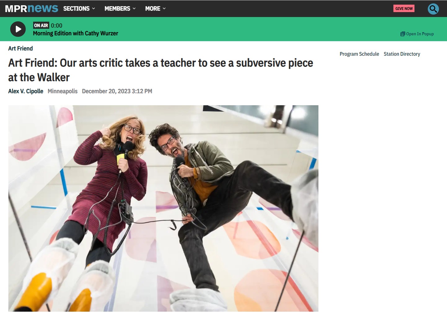 Art Friend: Our arts critic takes a teacher to see a subversive piece at the Walker
